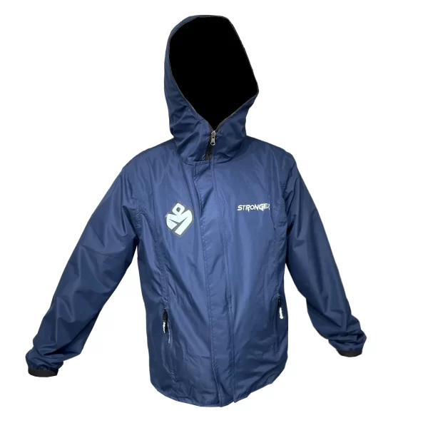 CHAQUETA 100% IMPERMEABLE DOBLE FAZ AZUL-NEGRO - Imagen 3