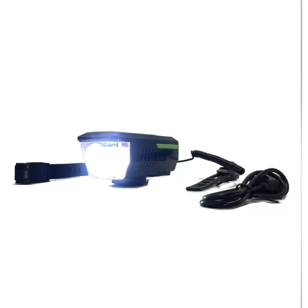 Luz Delantera Para Bicicleta con Recarga Solar, USB y Pito / Luces para Bicicleta / Luz Impermeable Para Bicicleta - Imagen 3